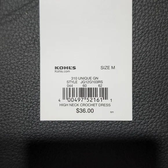 SO High Neck Crochet Dress, Medium, Green - Picture 4 of 4